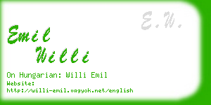 emil willi business card